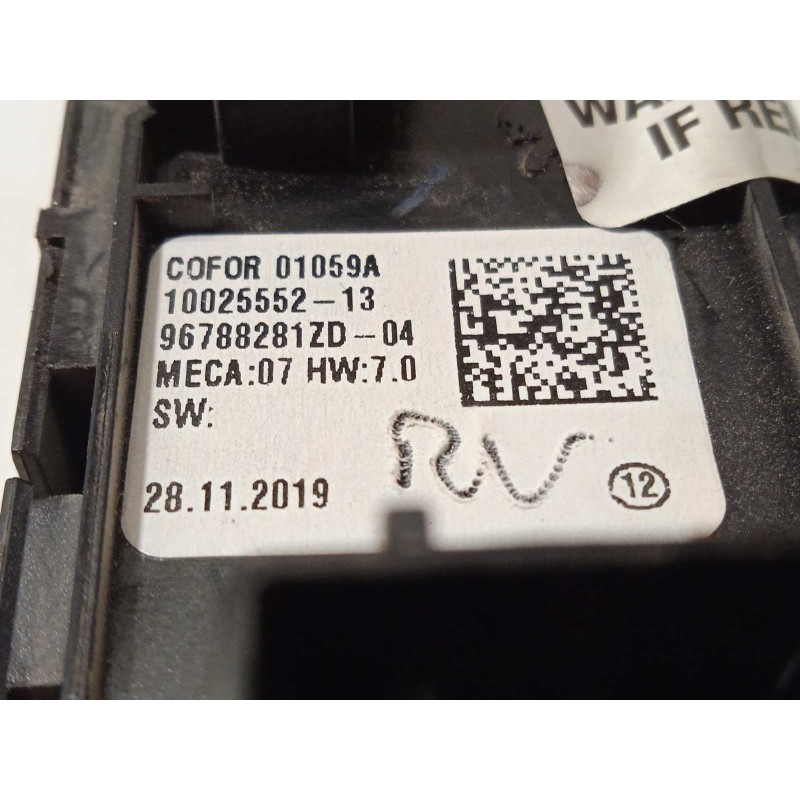 Recambio de mando elevalunas delantero izquierdo para opel crossland x 1.2 referencia OEM IAM 96788281ZD  