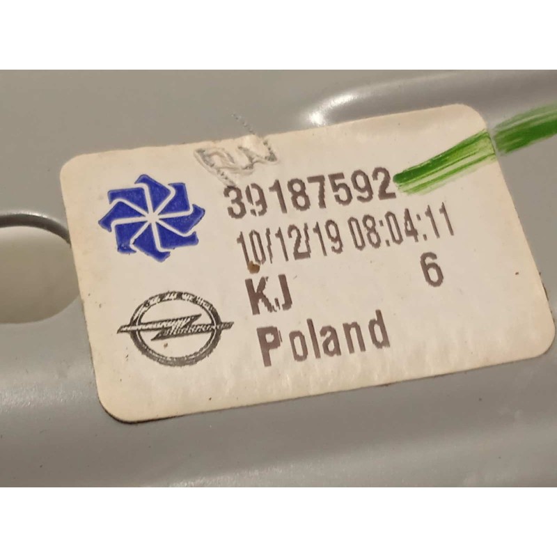 Recambio de elevalunas trasero derecho para opel crossland x 1.2 referencia OEM IAM 39187592  