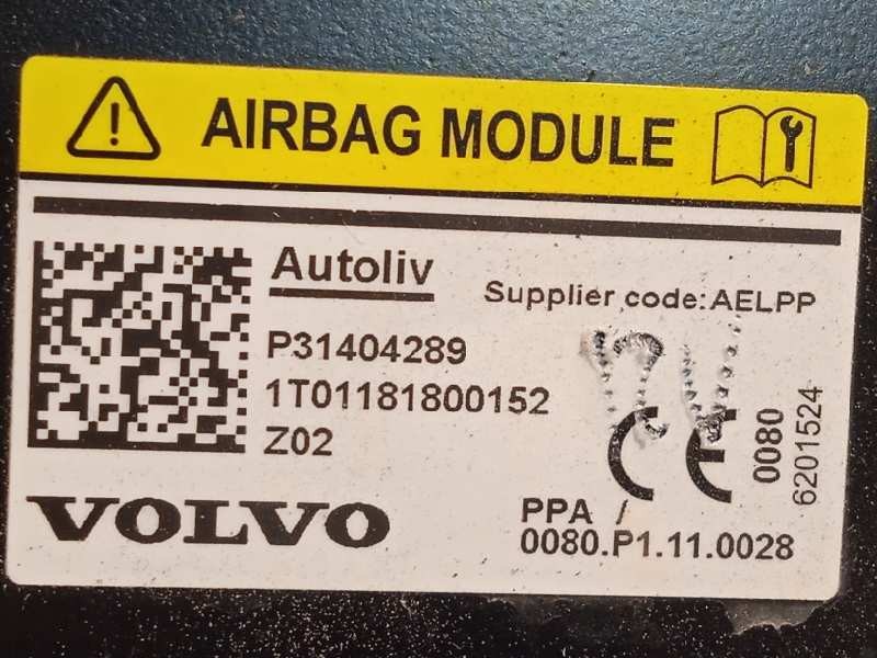 Recambio de airbag delantero izquierdo para volvo v40 2.0 cat referencia OEM IAM 31404289  P31404289