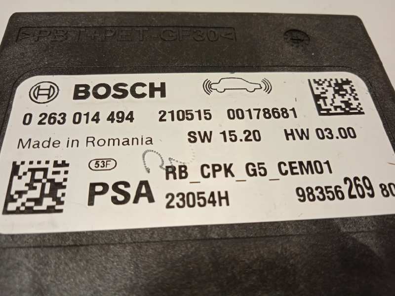 Recambio de modulo electronico para peugeot 3008 allure referencia OEM IAM 9835626980  0263014494