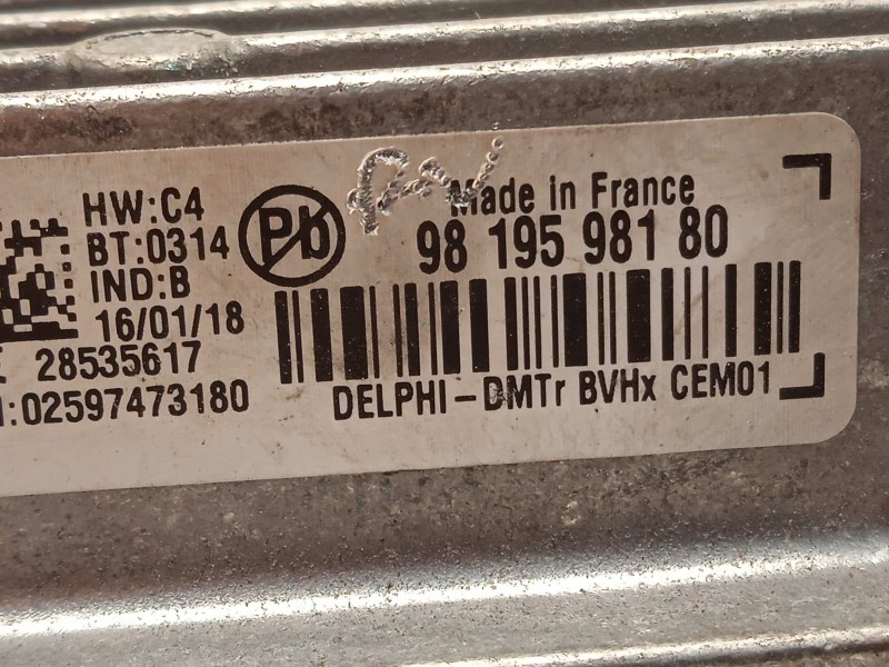 Recambio de modulo electronico para citroën c4 picasso 1.2 12v e-thp referencia OEM IAM 9819598180  