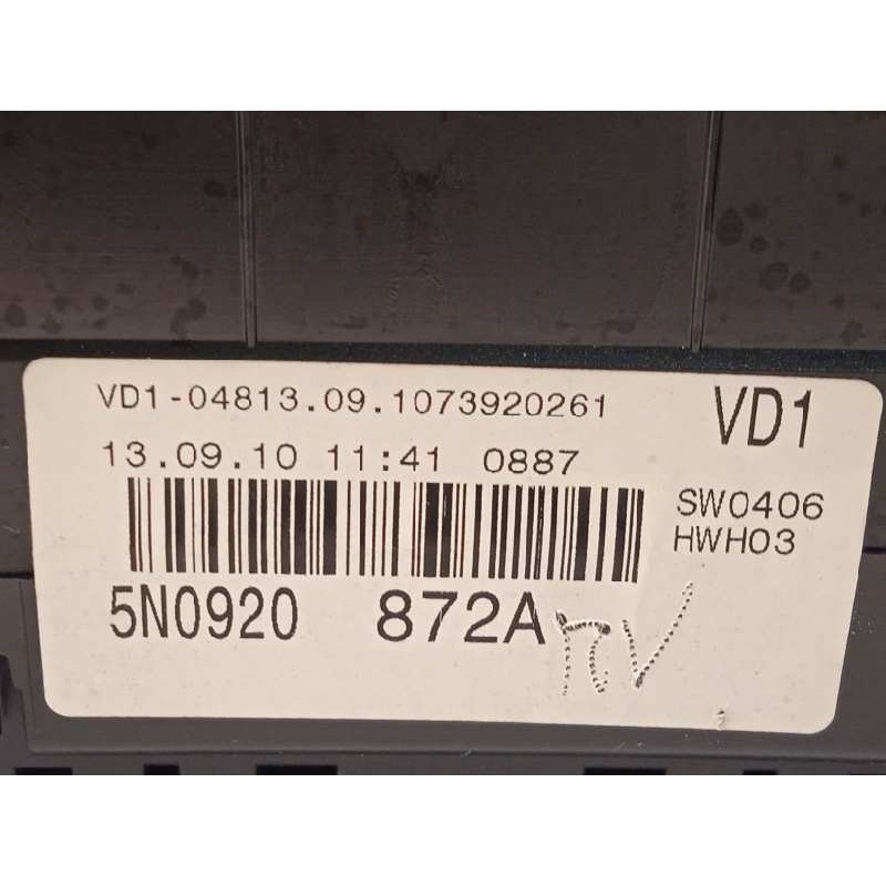 Recambio de cuadro instrumentos para volkswagen tiguan (5n1) 2.0 tdi referencia OEM IAM 5N0920872A  