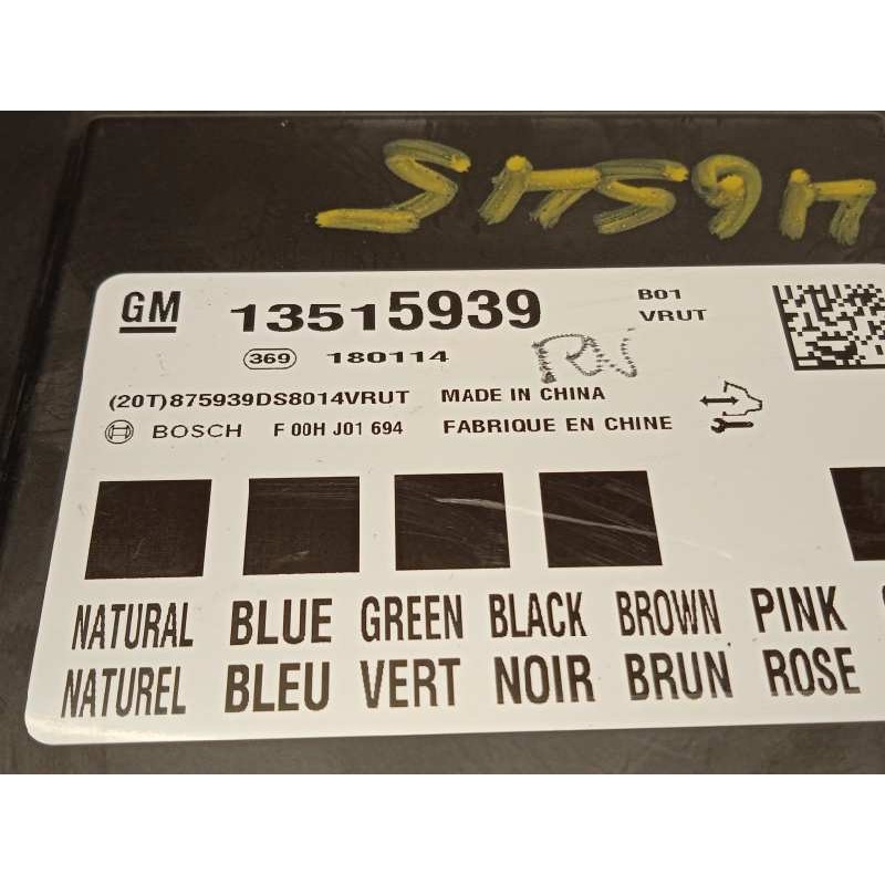 Recambio de modulo electronico para opel corsa e business referencia OEM IAM 13515939  