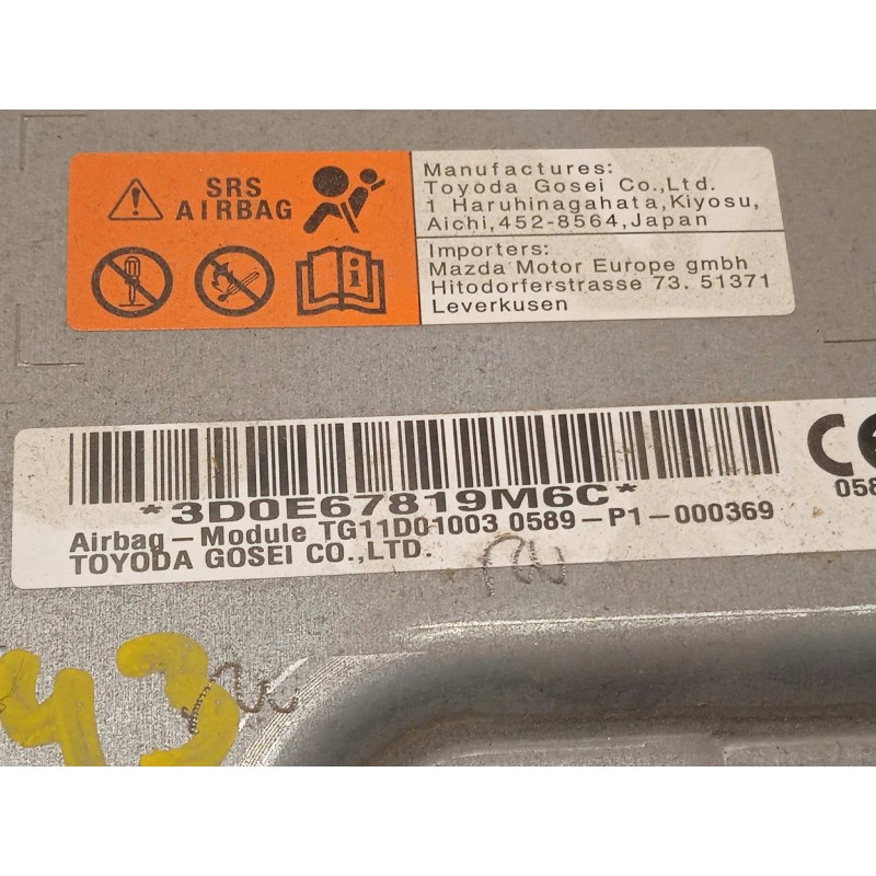 Recambio de airbag delantero izquierdo para mazda 3 berlina (bp) referencia OEM IAM TG11D01003  