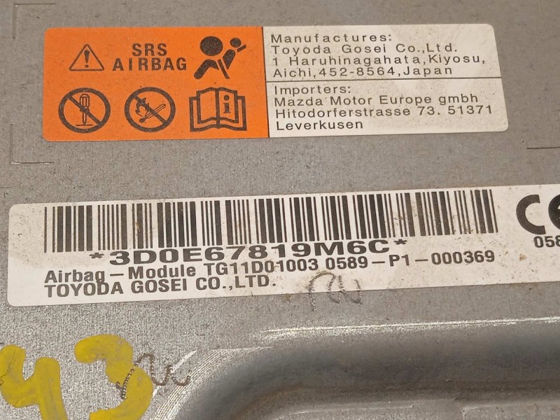 Recambio de airbag delantero izquierdo para mazda 3 berlina (bp) referencia OEM IAM TG11D01003  