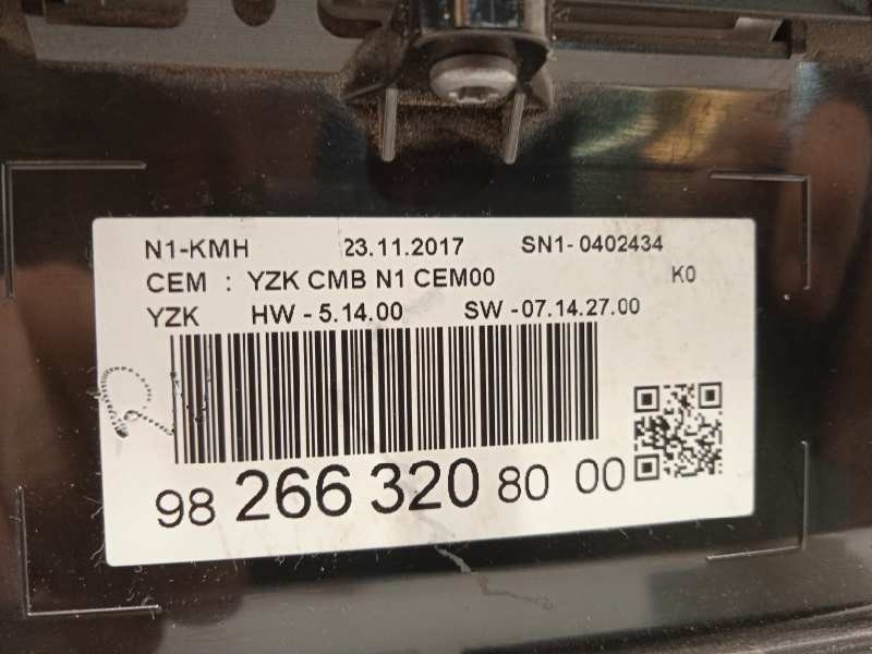 Recambio de cuadro instrumentos para citroën jumpy spacetourer 1.6 blue-hdi fap referencia OEM IAM 9826632080  