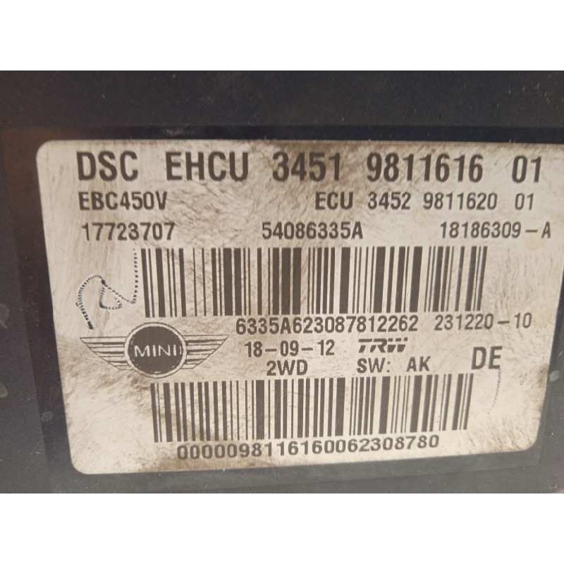 Recambio de abs para bmw mini (r56) cooper d referencia OEM IAM 34519811616 17723707 34529811620