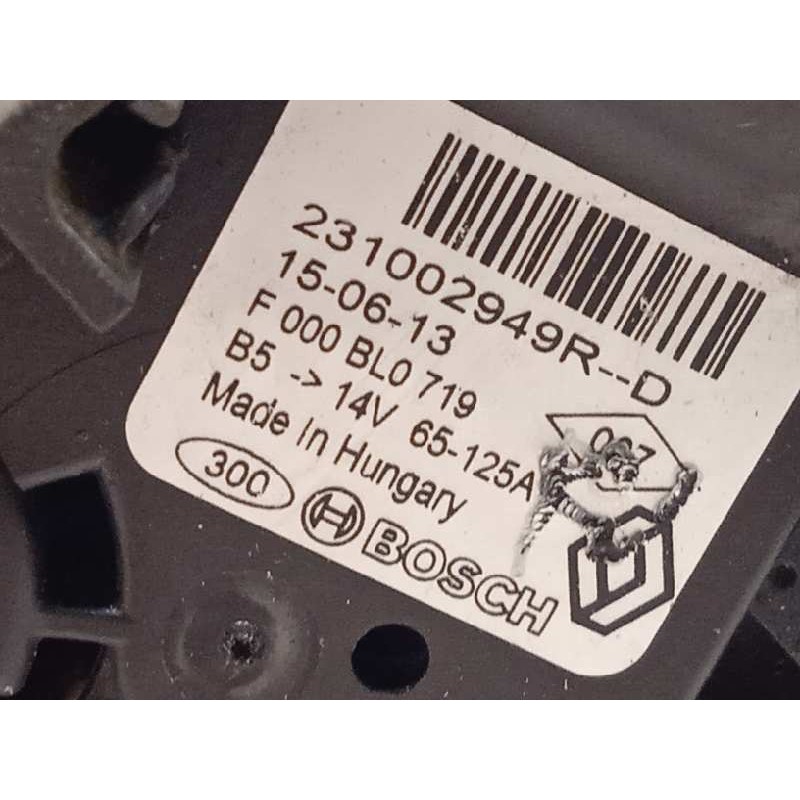 Recambio de alternador para dacia logan ii laureate referencia OEM IAM 231002949R  F000BL0719