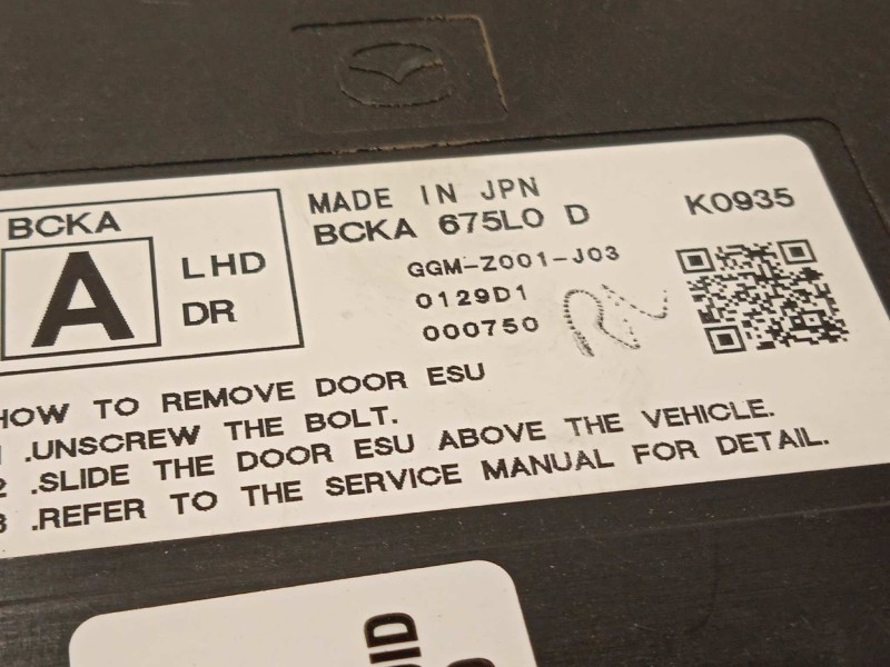 Recambio de modulo electronico para mazda 3 berlina (bp) referencia OEM IAM BCKA675L0D  