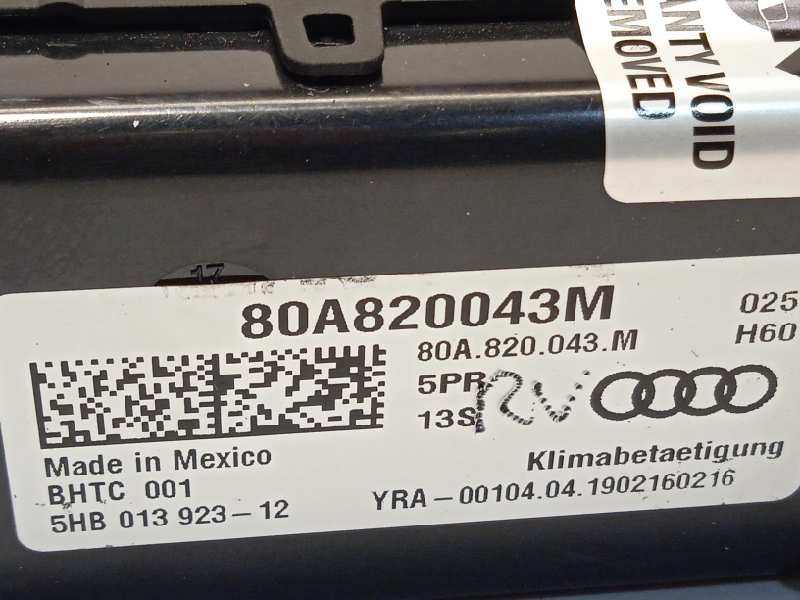 Recambio de mando climatizador para audi q5 (fyb) 40 tdi quattro básico referencia OEM IAM 80A820043M  80A820043M5PR