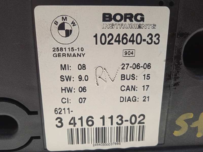 Recambio de cuadro instrumentos para bmw x3 (e83) 2.0d referencia OEM IAM 62113416113  