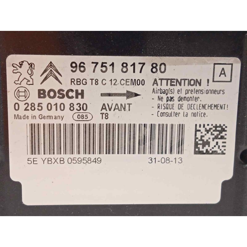 Recambio de kit airbag para peugeot 5008 style referencia OEM IAM 824782 4112PF 9803188580