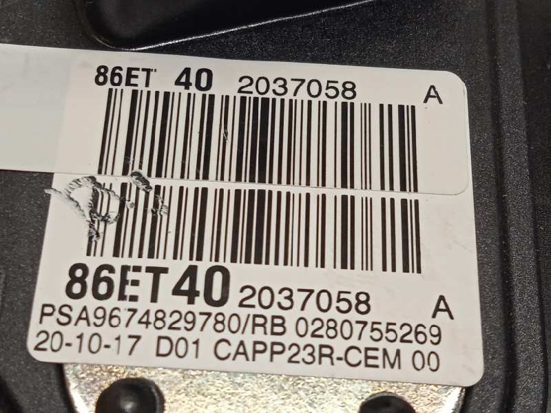 Recambio de potenciometro pedal para peugeot traveller 2.0 blue hdi referencia OEM IAM 9674829780  