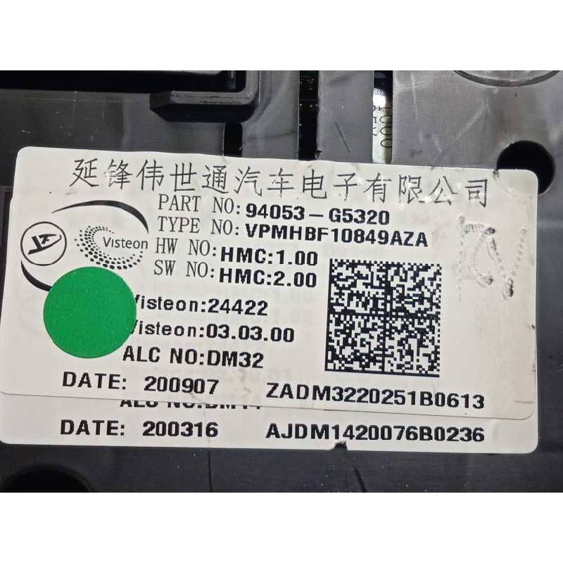 Recambio de cuadro instrumentos para kia niro drive referencia OEM IAM 94053G5320  