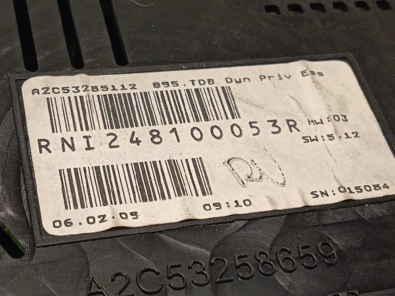 Recambio de cuadro instrumentos para renault megane iii berlina 5 p referencia OEM IAM 248100053R  RNI248100053R