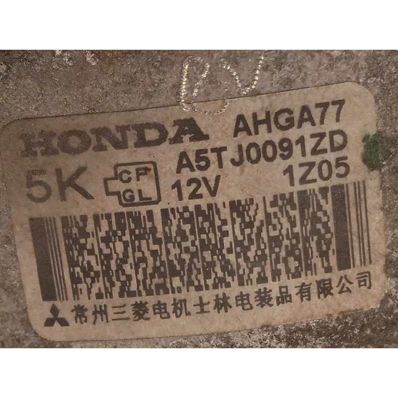 Recambio de alternador para honda jazz (ge) 1.2 cat referencia OEM IAM AHGA77 31100RB0004 A5TJ0091ZD