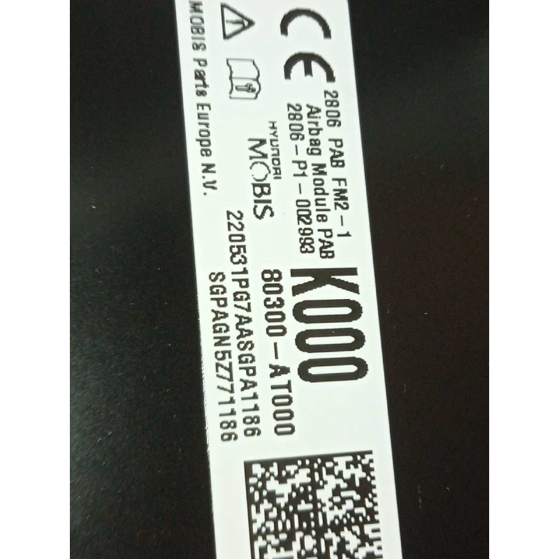 Recambio de kit airbag para kia e - niro hibrido referencia OEM IAM NOREF 80100AT100 80300AT000
