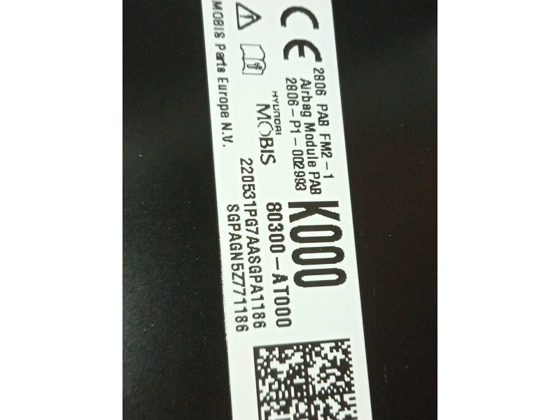 Recambio de kit airbag para kia e - niro hibrido referencia OEM IAM NOREF 80100AT100 80300AT000