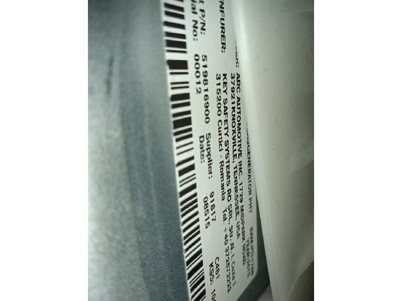 Recambio de kit airbag para fiat 500 l (330) pop star referencia OEM IAM 735607023 07356121160 519816900