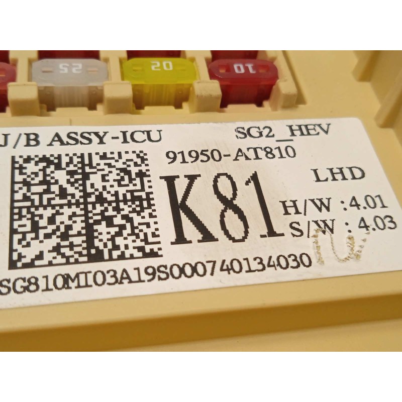 Recambio de caja reles / fusibles para kia e - niro hibrido referencia OEM IAM 91950AT180  