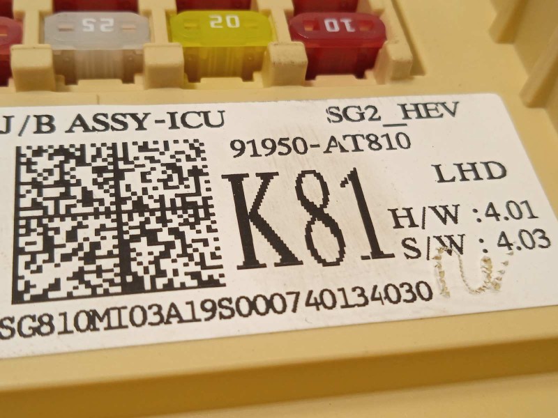 Recambio de caja reles / fusibles para kia e - niro hibrido referencia OEM IAM 91950AT180  