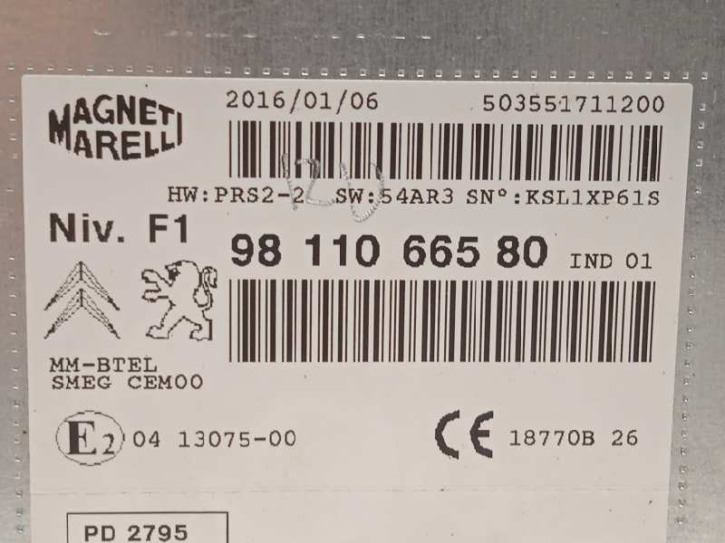 Recambio de sistema audio / radio cd para peugeot 2008 (--.2013) style referencia OEM IAM 9811066580  