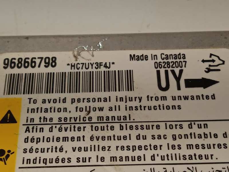 Recambio de centralita airbag para opel antara 2.0 cdti cat (z 20 dmh / llw) referencia OEM IAM 96866798  