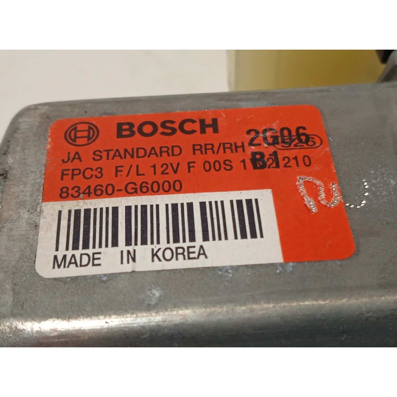 Recambio de elevalunas trasero derecho para kia picanto (ja) gt line referencia OEM IAM 83460G6000  