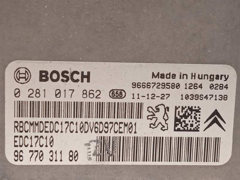 Recambio de centralita motor uce para citroën c4 lim. collection referencia OEM IAM 9677031180 9666729580 0281017862