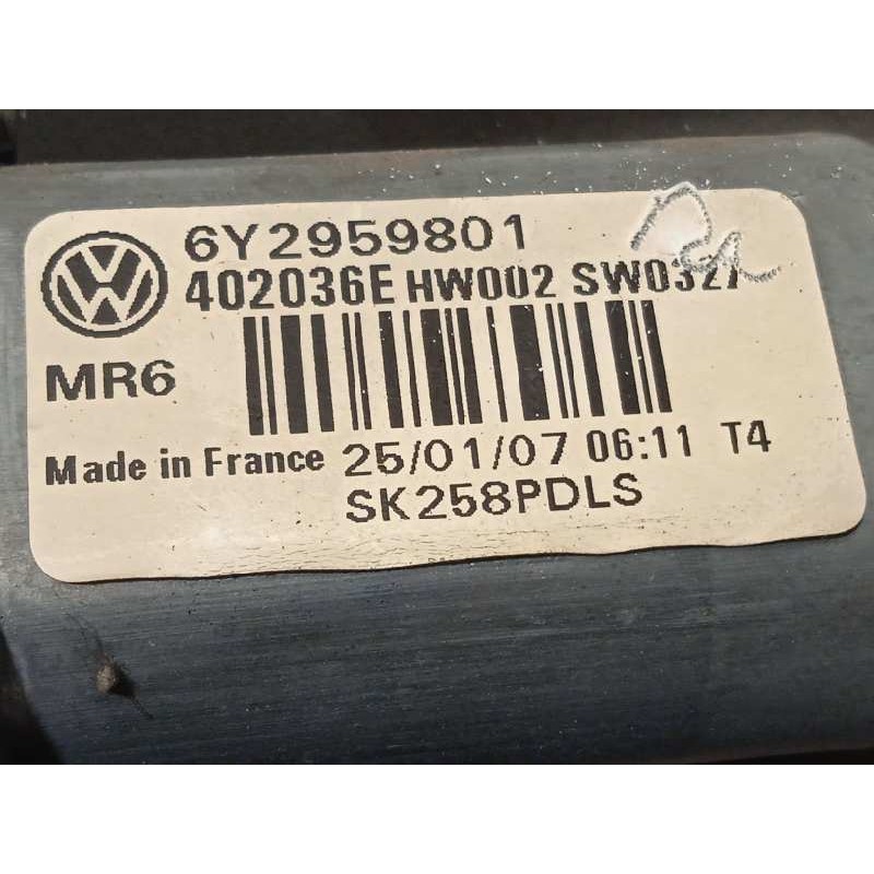 Recambio de elevalunas delantero derecho para skoda roomster (5j7) sport referencia OEM IAM 6Y2959801  