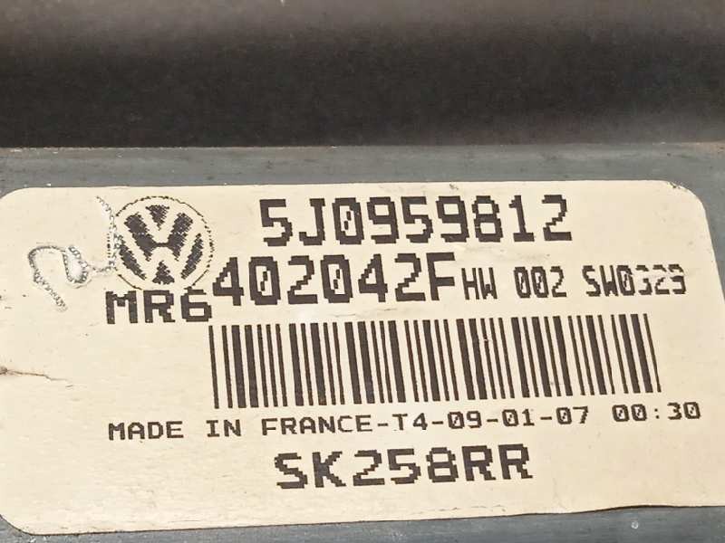 Recambio de elevalunas trasero derecho para skoda roomster (5j7) sport referencia OEM IAM 5J0959812  