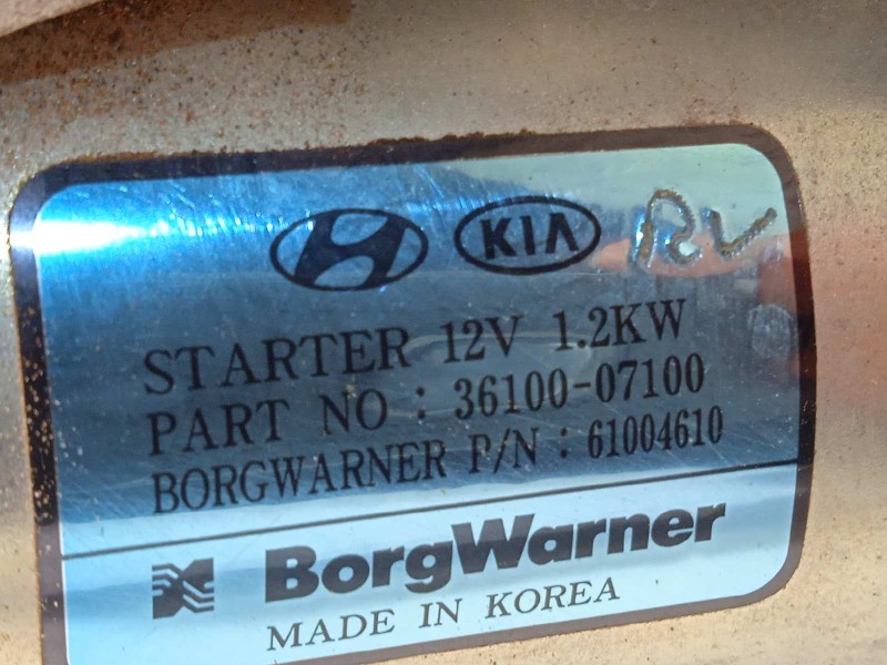 Recambio de motor arranque para kia picanto (ja) gt line referencia OEM IAM 3610007100  