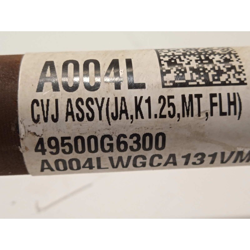 Recambio de transmision delantera izquierda para kia picanto (ja) gt line referencia OEM IAM 49500G6300  