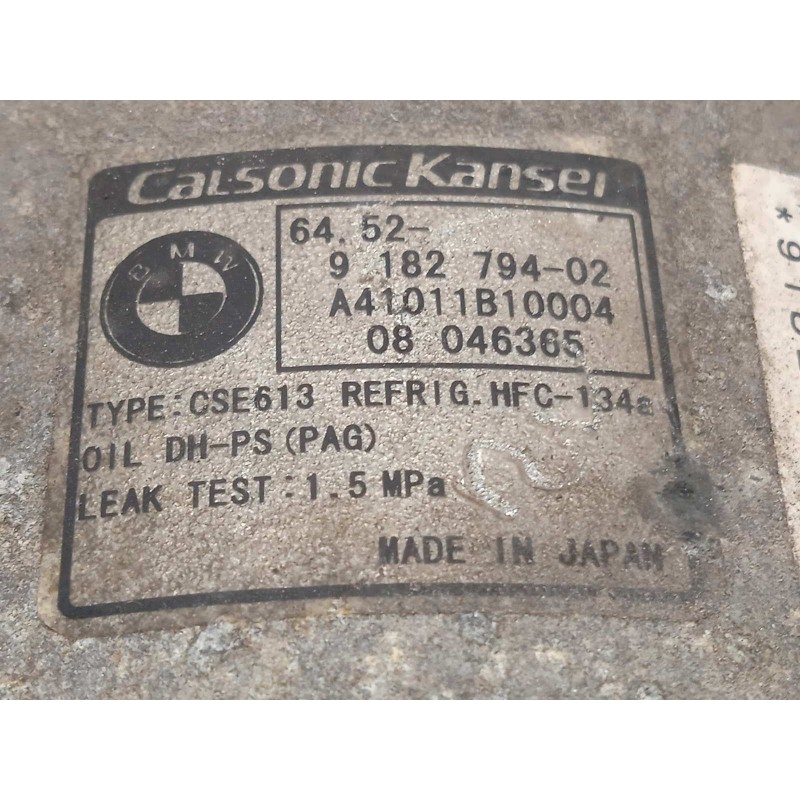 Recambio de compresor aire acondicionado para bmw serie 3 berlina (e90) 318i referencia OEM IAM 64529182794  