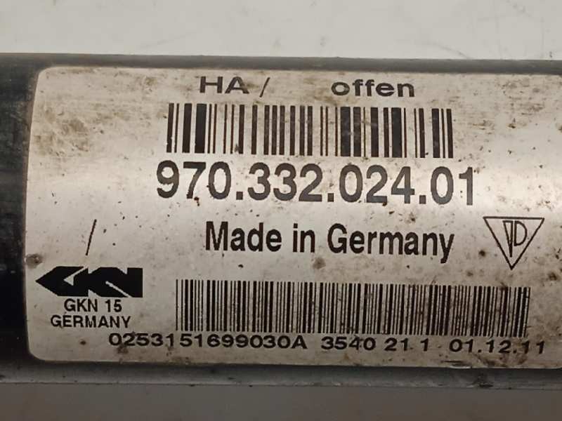 Recambio de transmision trasera derecha para porsche panamera 4 s referencia OEM IAM 97033202401  