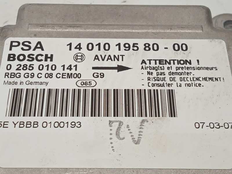 Recambio de centralita airbag para fiat scudo (270) 1.6 referencia OEM IAM 1401019580  0285010141