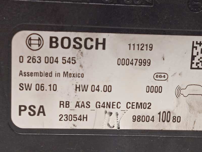 Recambio de modulo electronico para citroën c4 lim. collection referencia OEM IAM 9800410080  0263004545