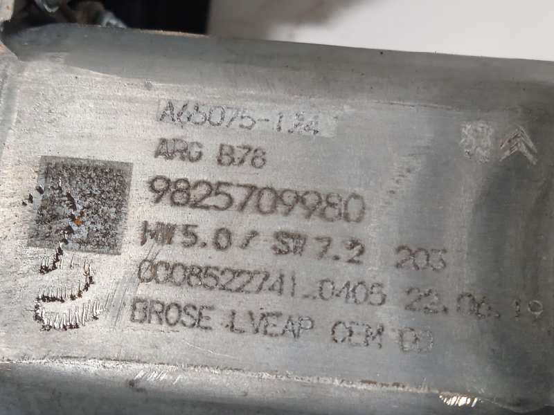 Recambio de elevalunas trasero izquierdo para citroën c4 spacetourer 1.5 feel referencia OEM IAM 9826076580  9825709980