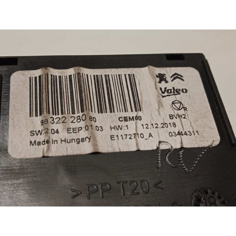 Recambio de modulo electronico para citroën jumpy fugón confort xl referencia OEM IAM 9832228080  