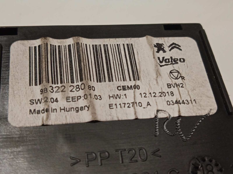 Recambio de modulo electronico para citroën jumpy fugón confort xl referencia OEM IAM 9832228080  