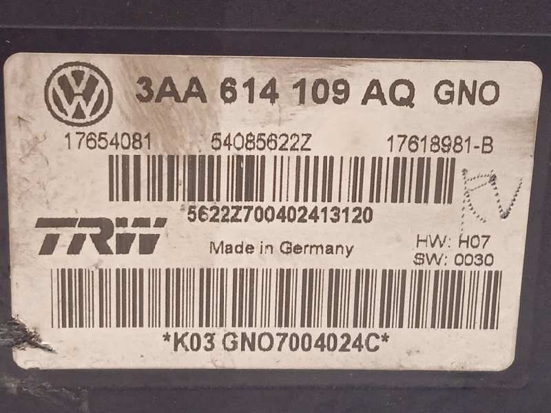 Recambio de abs para volkswagen passat lim. (362) advance bluemotion referencia OEM IAM 3AA614109AQ 54085622Z 17654081