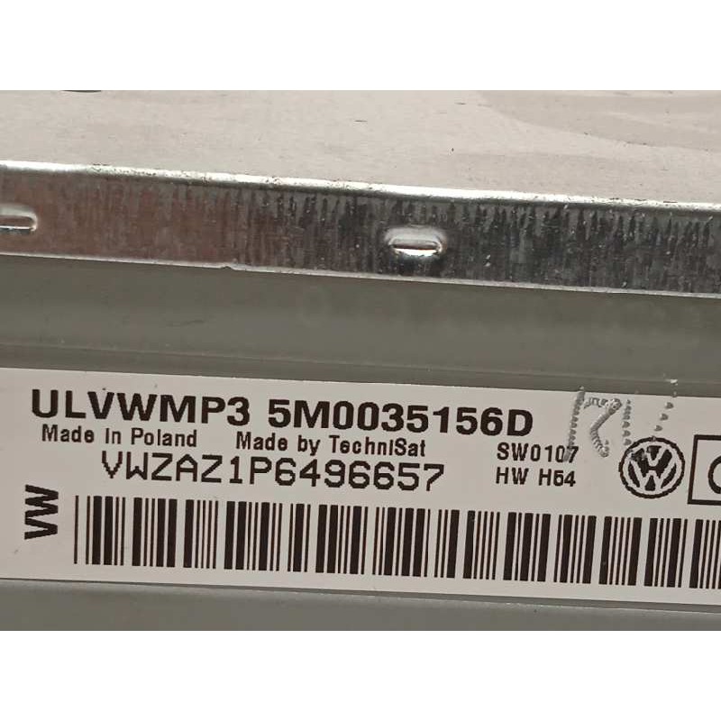 Recambio de sistema audio / radio cd para volkswagen polo (6r1) 1.2 12v referencia OEM IAM 5M0035156D  