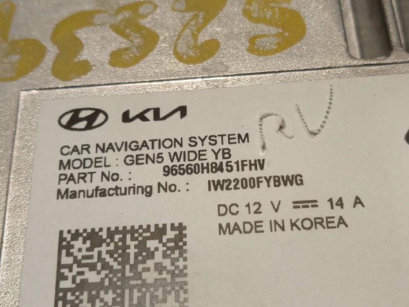 Recambio de sistema navegacion gps para kia rio (yb) 1.0 tgdi cat referencia OEM IAM 96560H8451FHV  