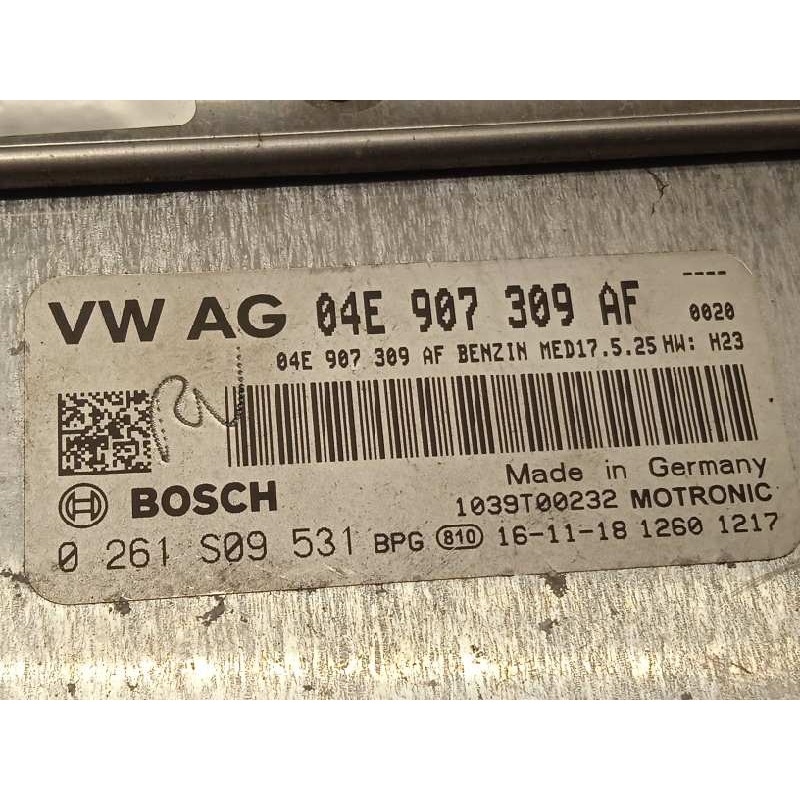 Recambio de centralita motor uce para skoda rapid 1.2 tsi referencia OEM IAM 04E907309AF  0261S09531