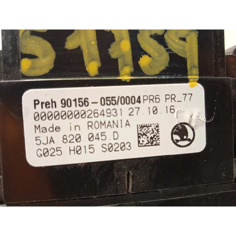 Recambio de mando calefaccion / aire acondicionado para skoda rapid 1.2 tsi referencia OEM IAM 5JA820045D  5JA820045D9B9