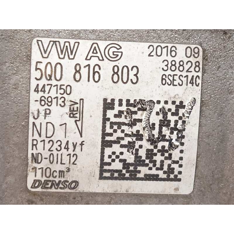 Recambio de compresor aire acondicionado para audi a3 (8vk) basic referencia OEM IAM 5Q0816803  4471506913