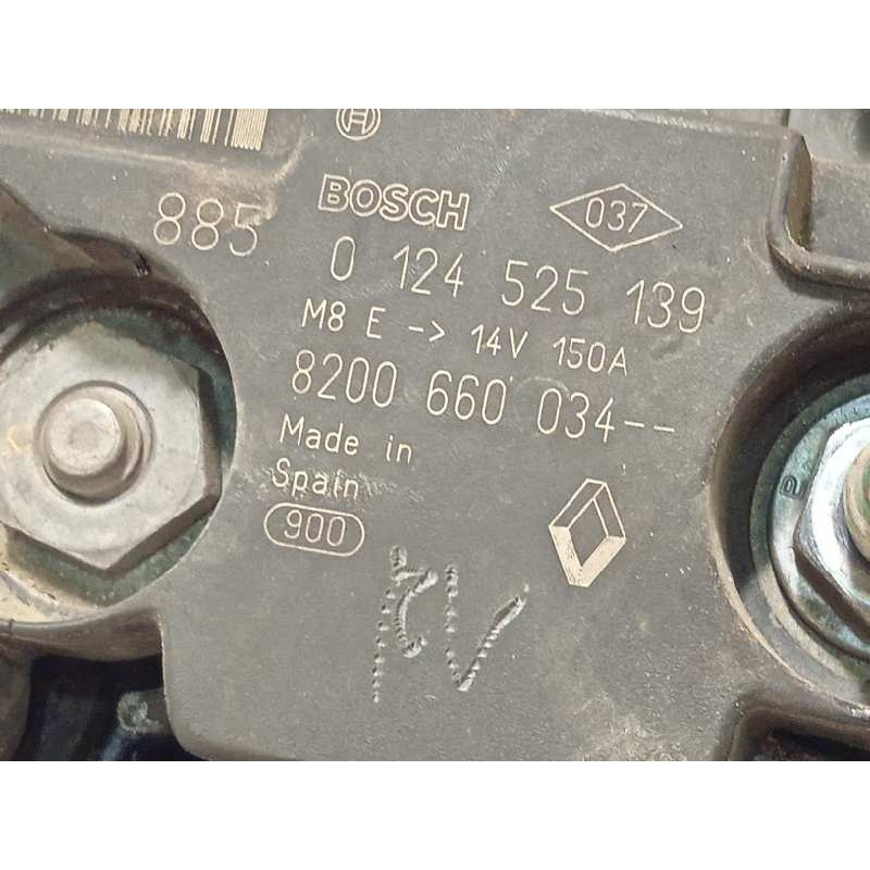 Recambio de alternador para renault kangoo authentique referencia OEM IAM 8200660034  0124525139