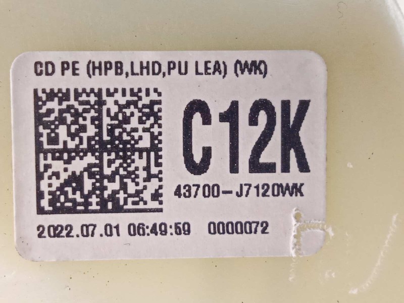 Recambio de palanca cambio para kia xceed 1.0 tgdi cat referencia OEM IAM 43700J7120WK  