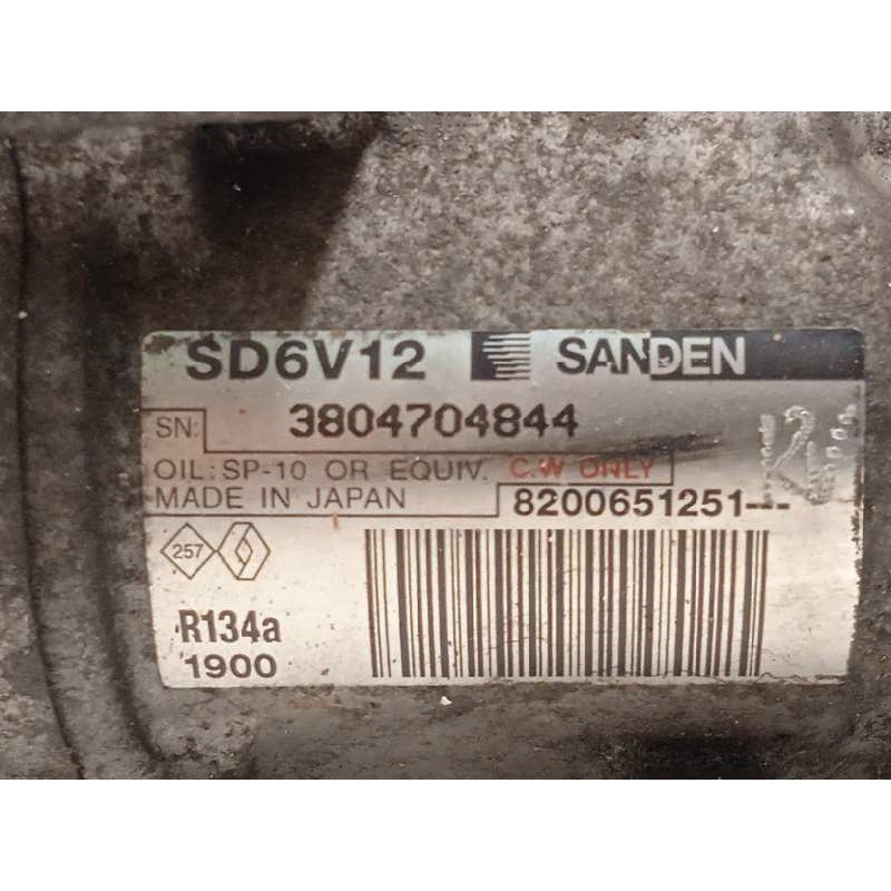 Recambio de compresor aire acondicionado para renault kangoo authentique referencia OEM IAM 8200651251  