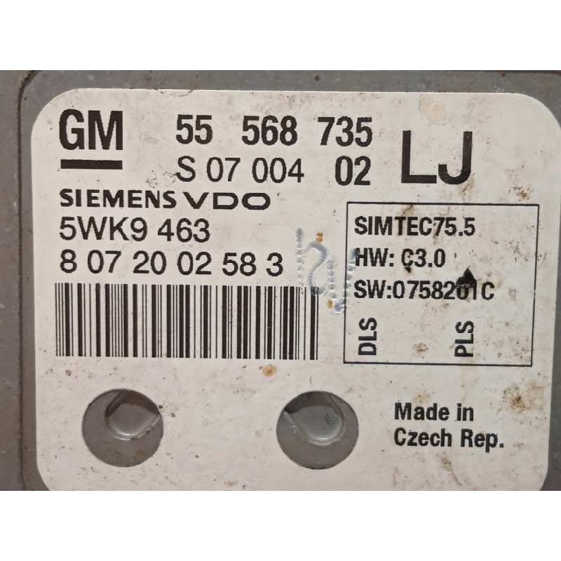 Recambio de centralita motor uce para opel astra h ber. cosmo referencia OEM IAM 55568735  5WK9463